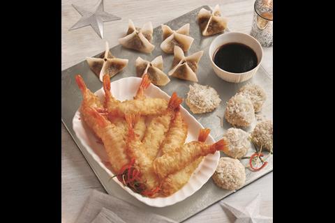 Tesco has brightened up its Finest dim sum collection to look a little more wintery as grocer's attempt to bin the beige.